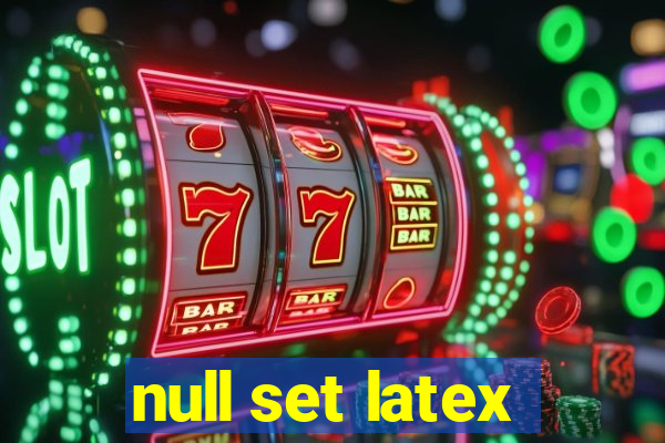 null set latex